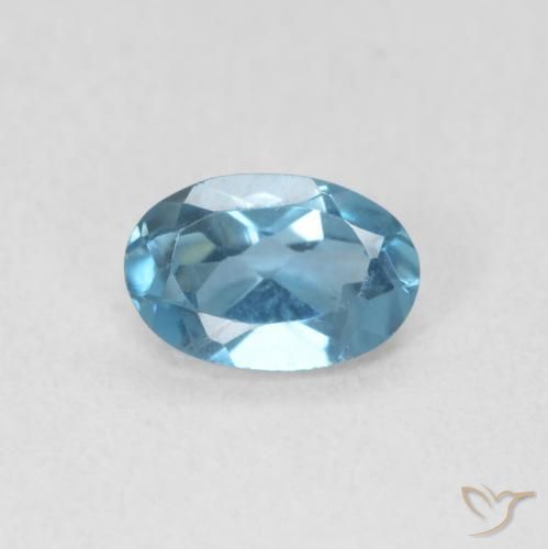 0.59ct Натуральный Лондон-Блю Топаз, Овал, VVS-VS