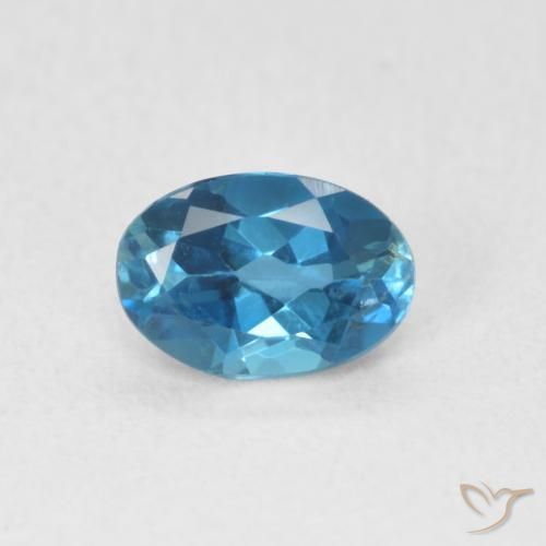0.62ct Натуральный Лондон-Блю Топаз, Овал, VVS-VS