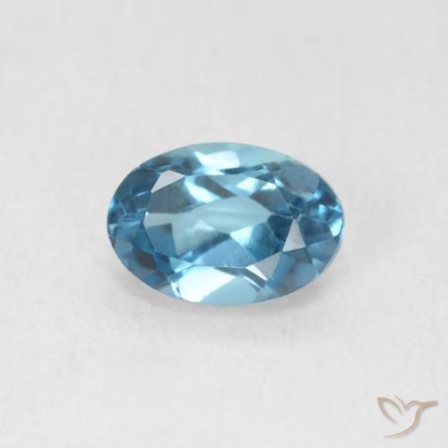 0.69ct Натуральный Лондон-Блю Топаз, Овал, VVS-VS