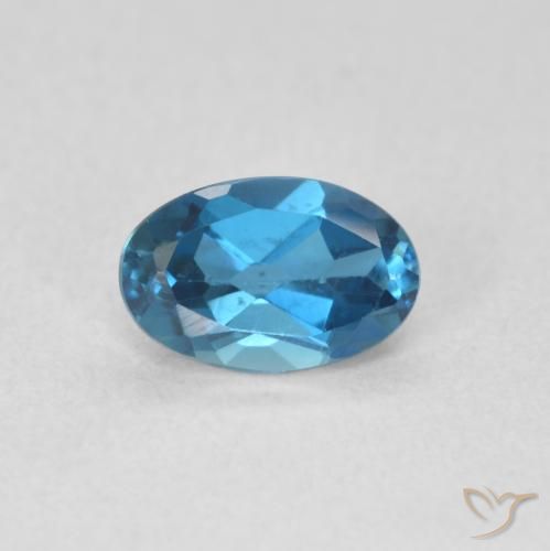 0.60ct Натуральный Лондон-Блю Топаз, Овал, VVS-VS