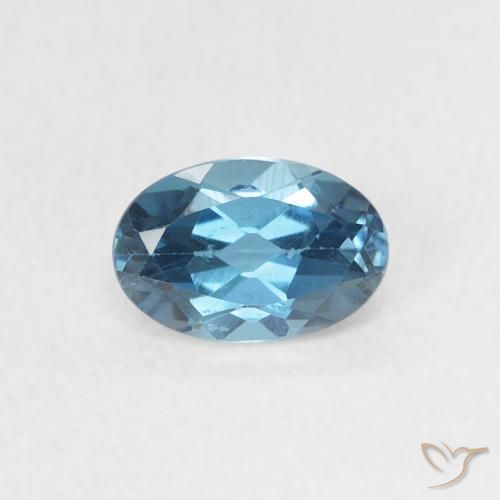 0.56ct Натуральный Лондон-Блю Топаз, Овал, VVS-VS