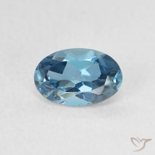 0.58ct Натуральный Лондон-Блю Топаз, Овал, VVS-VS