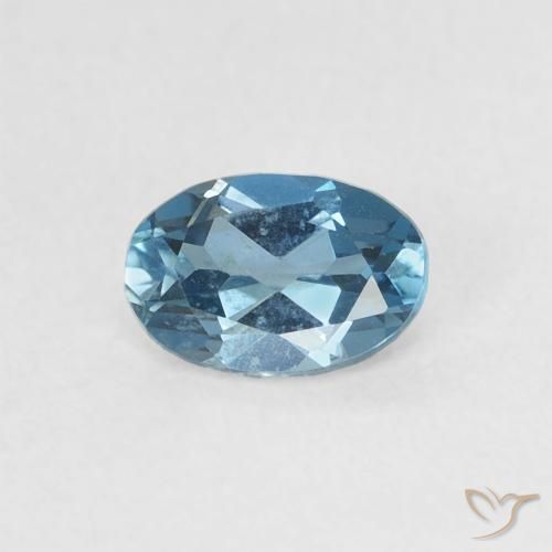 0.57ct Натуральный Лондон-Блю Топаз, Овал, VVS-VS