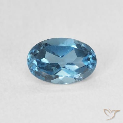 0.61ct Натуральный Лондон-Блю Топаз, Овал, VVS-VS