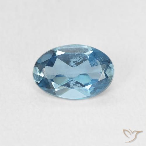 0.54ct Натуральный Лондон-Блю Топаз, Овал, VVS-VS