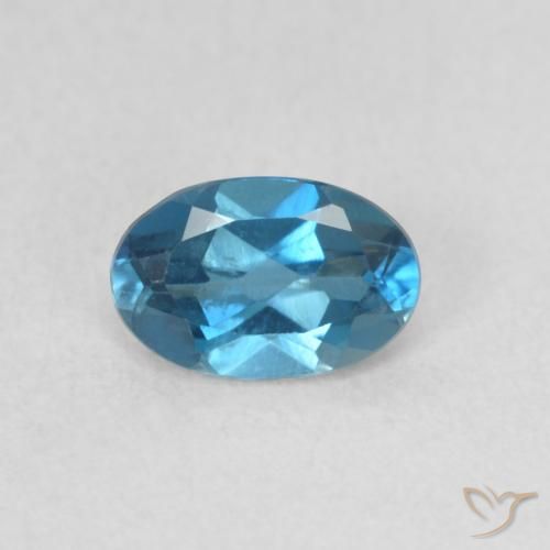 0.51ct Натуральный Лондон-Блю Топаз, Овал, Чистота VVS