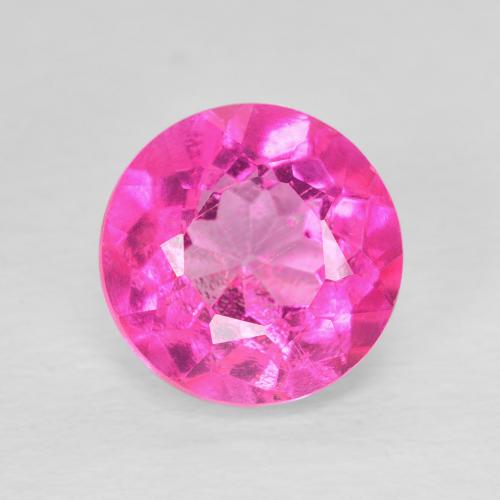 3.52ct Натуральный Ярко-розовый Топаз, Круглый, VVS-VS