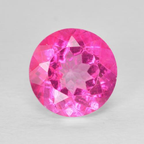 3.81ct Натуральный Medium Dark-Pink Топаз, Круглый, VVS-VS