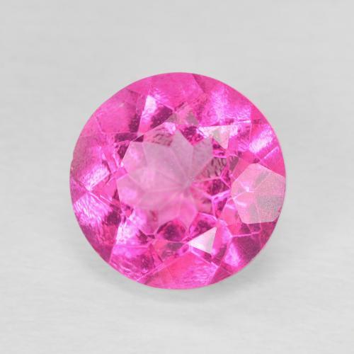 3.47 карата, натуральный Medium Dark-Pink Топаз, Круглый, VVS-VS