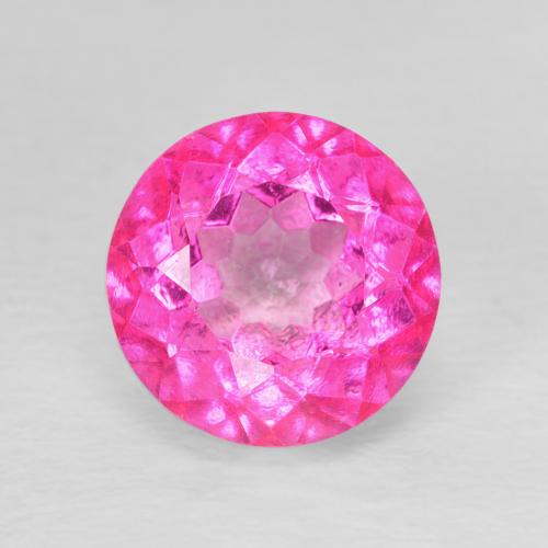 4.03ct Натуральный Темно-розовый Топаз, Круглый, VVS-VS