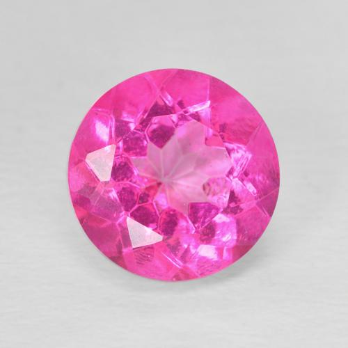 3.64ct Натуральный Темно-розовый Топаз, Круглый, VVS-VS