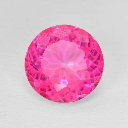 5.76ct Натуральный Ярко-розовый Топаз, Круглый, Чистота VVS