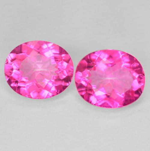 10.71ctw Натуральный Medium Dark-Pink Топаз, Овал, VVS-VS
