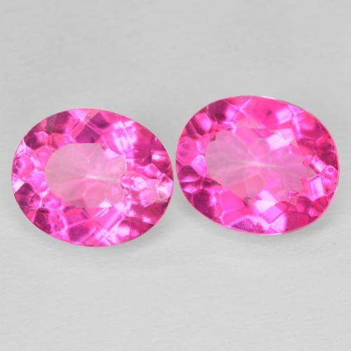 10.71 карата, натуральный Medium Dark-Pink Топаз, Овал, VVS-VS