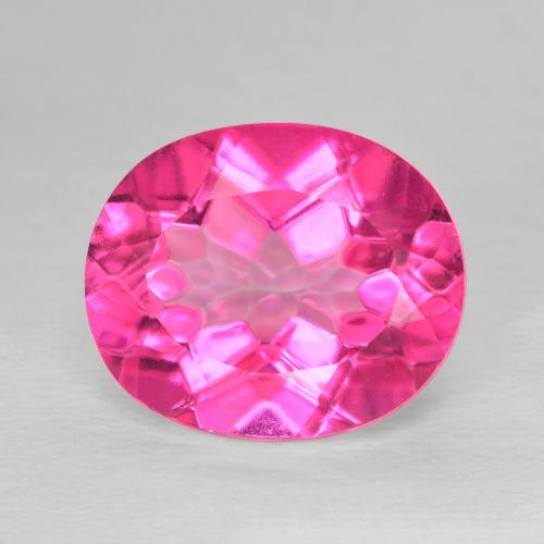 5.71ct Натуральный Ярко-розовый Топаз, Овал, VVS-VS
