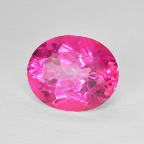 5.66 карата, натуральный Medium Dark-Pink Топаз, Овал, VVS-VS