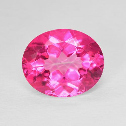 5.80ct Натуральный Ярко-розовый Топаз, Овал, VVS-VS
