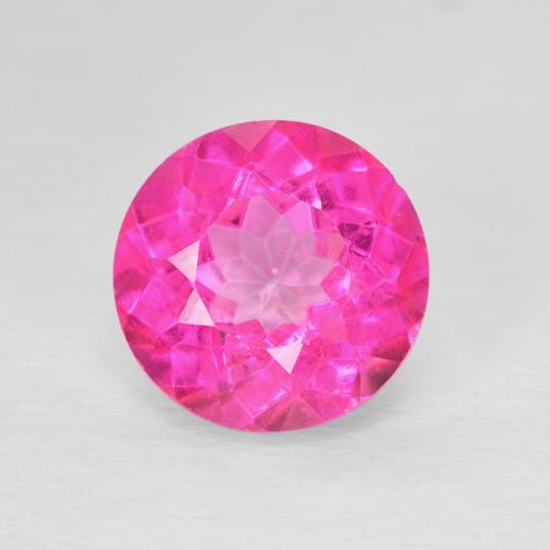 3.49ct Натуральный Темно-розовый Топаз, Круглый, VVS-VS