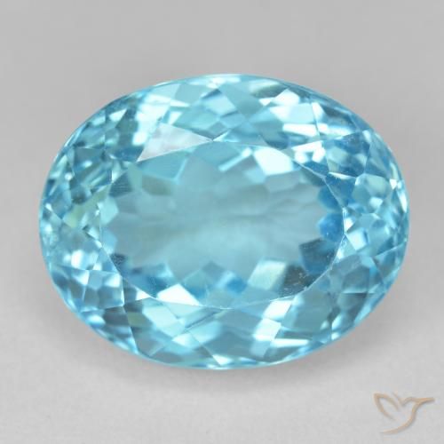 22.94ct Натуральный Свисс-Блю Топаз, Овал, Чистота VS