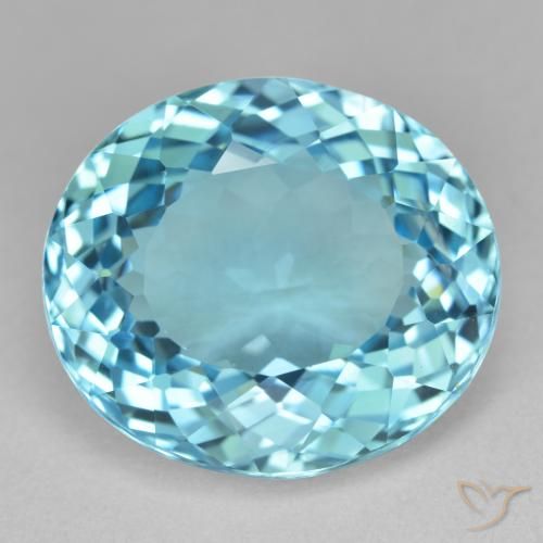 26.41ct Натуральный Свисс-Блю Топаз, Овал, Чистота VS