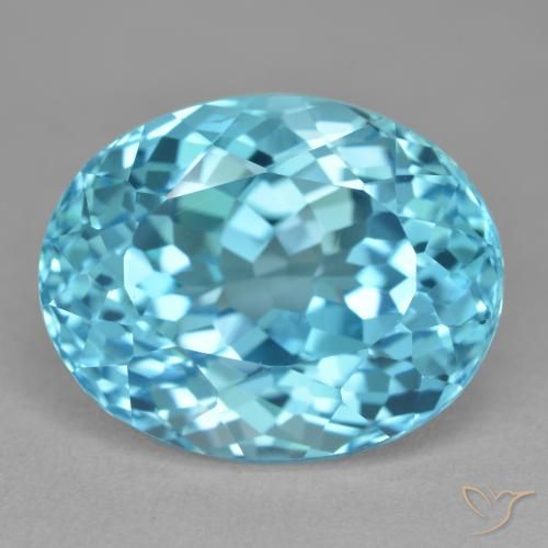 23.52ct Натуральный Свисс-Блю Топаз, Овал, Чистота VVS
