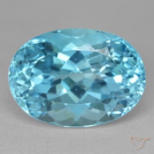 23.61ct Натуральный Свисс-Блю Топаз, Овал, Чистота VVS