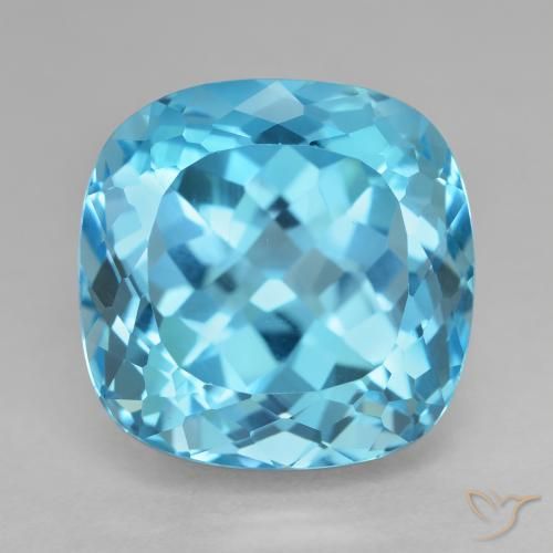 20.98ct Натуральный Свисс-Блю Топаз, Подушка, Чистота VVS