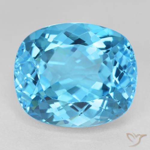 26.00ct Натуральный Свисс-Блю Топаз, Подушка, Чистота VVS