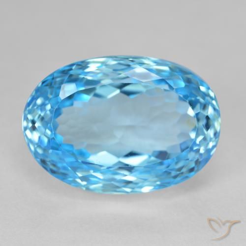 26.63ct Натуральный Свисс-Блю Топаз, Овал, Чистота VS
