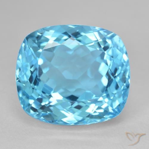 23.75ct Натуральный Свисс-Блю Топаз, Подушка, Чистота VS