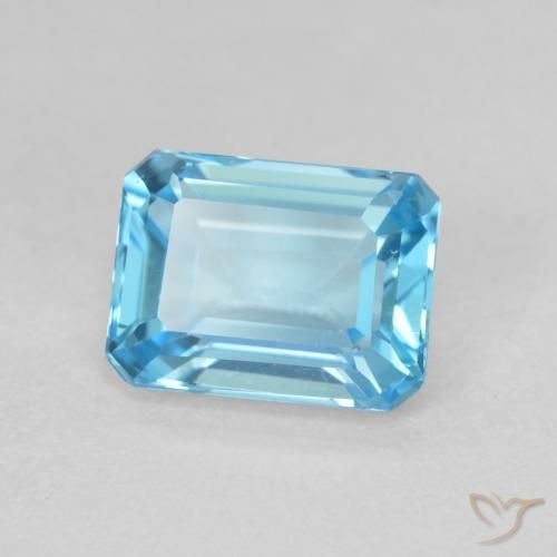 1.99 карата, натуральный Свисс-Блю Топаз, Октагон / Изумрудная Огранка, Чистота VVS