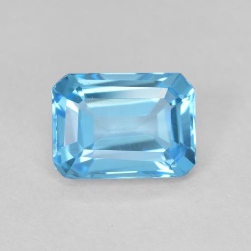 1.90ct Натуральный Свисс-Блю Топаз, Изумрудная огранка, VVS-VS