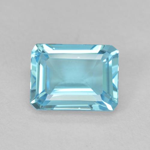 2.15ct Натуральный Светло-синий Топаз, Изумрудная огранка, VVS-VS