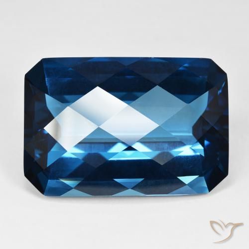 125.41ct Натуральный Лондон-Блю Топаз, Изумрудная огранка, Чистота VVS