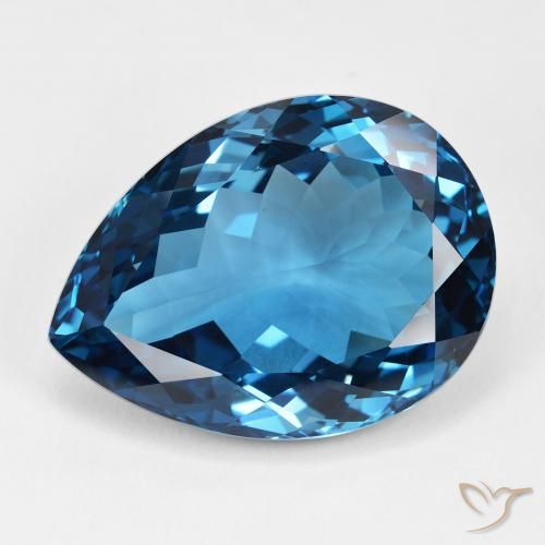 46.46ct Натуральный Лондон-Блю Топаз, Форма груши, IF
