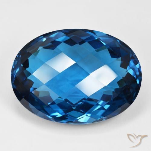 107.50ct Натуральный Лондон-Блю Топаз, Овал, IF