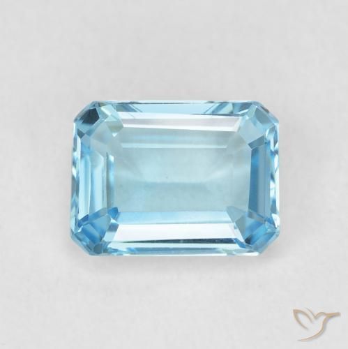 1.80ct Натуральный Свисс-Блю Топаз, Изумрудная огранка, Чистота VVS