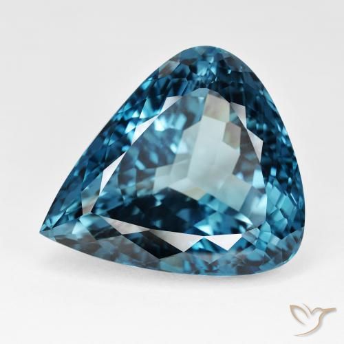 95.69ct Натуральный Лондон-Блю Топаз, Форма груши, IF