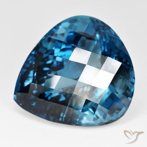 151.24ct Натуральный Лондон-Блю Топаз, Форма груши, IF