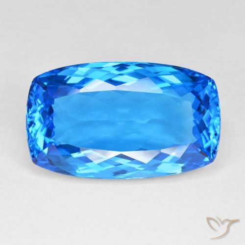 49.70ct Натуральный Глубокий швейцарский синий Топаз, Подушка, IF