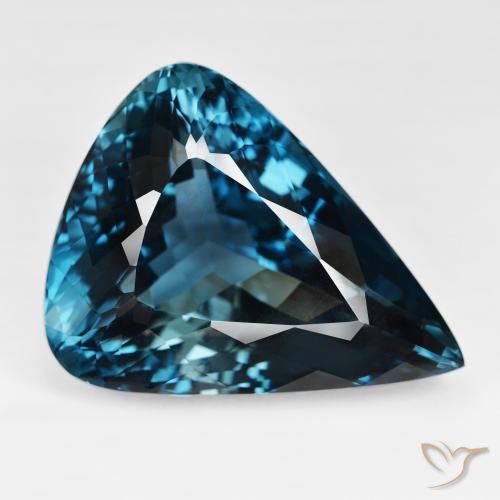 158.20ct Натуральный Лондон-Блю Топаз, Форма груши, IF