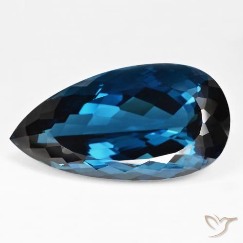 205.95ct Натуральный Лондон-Блю Топаз, Форма груши, IF