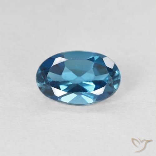 0.57ct Натуральный Лондон-Блю Топаз, Овал, VVS-VS