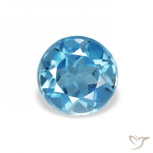 0.88ct Лондон-Блю Топаз, Круглый, Чистота VS