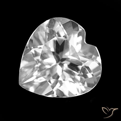 3.72ct Ясно Белый Топаз Драгоценные Камни, Сердце, VVS-VS
