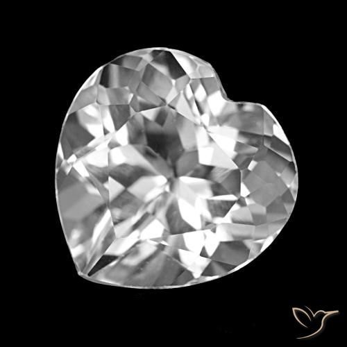 4.34ct Ясно Белый Топаз Драгоценные Камни, Сердце, VVS-VS