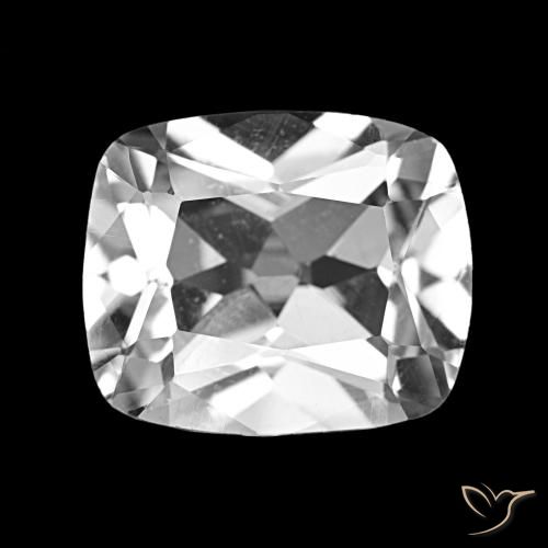 5.90ct Ясно Белый Топаз Драгоценные Камни, Подушка, VVS-VS