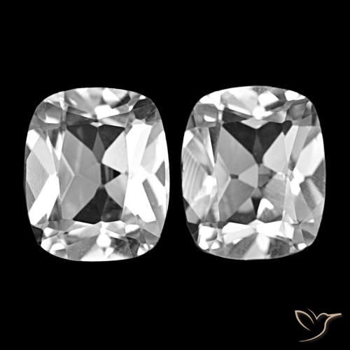 Натуральный Ясно Белый Топаз 11,92 карата Подушка Крой, VVS-VS