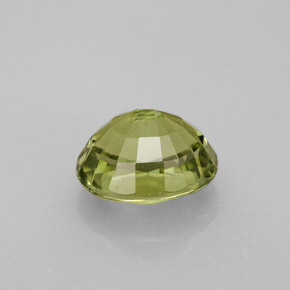 Натуральный зелёный турмалин 1,40 карата огранка овал, чистота VVS