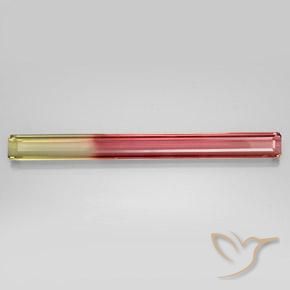 17.35ct Натуральный Двуцветный Турмалин, Изумрудная огранка, Чистота VVS